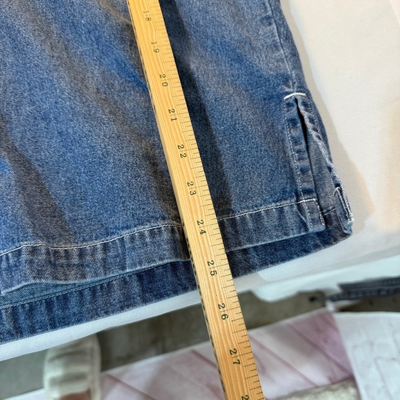 Vintage denim Blue Button Down Shirt long sleeve embroidered red white blue - Picture 9 of 9